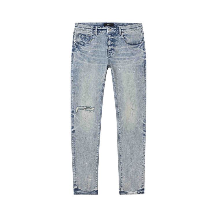 PURPLE BRAND P001 Worn Reflective Denim 'Light Indigo'