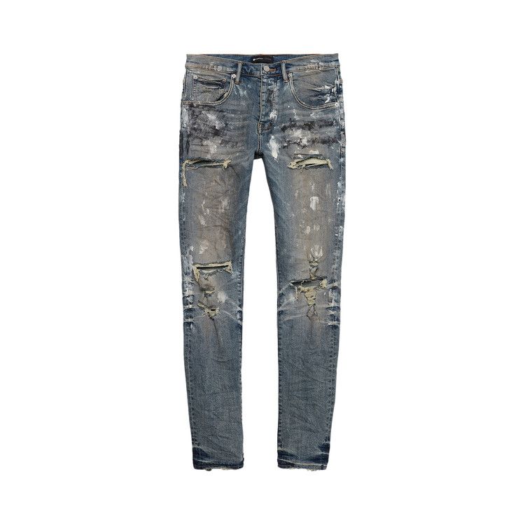 PURPLE BRAND Worn Mid Destroy Jeans 'Indigo'