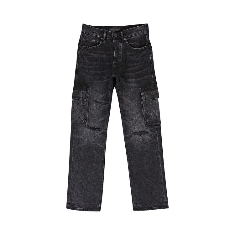 PURPLE BRAND Relaxed Cargo Skinny Jeans 'Black'