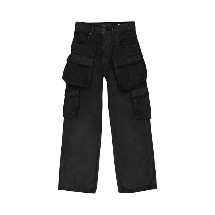 PURPLE BRAND Relaxed Double Cargo Skinny Jeans 'Black'