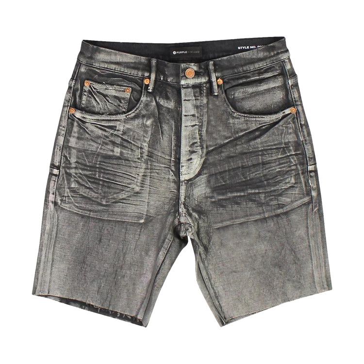 PURPLE BRAND Washed Iridescent Pearl Shorts 'Black'
