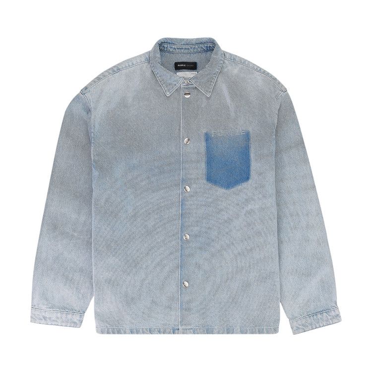 PURPLE BRAND Long-Sleeve Snap Shirt Jacket 'Indigo'
