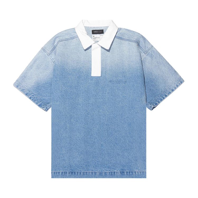PURPLE BRAND Embossed Polo Shirt 'Indigo'