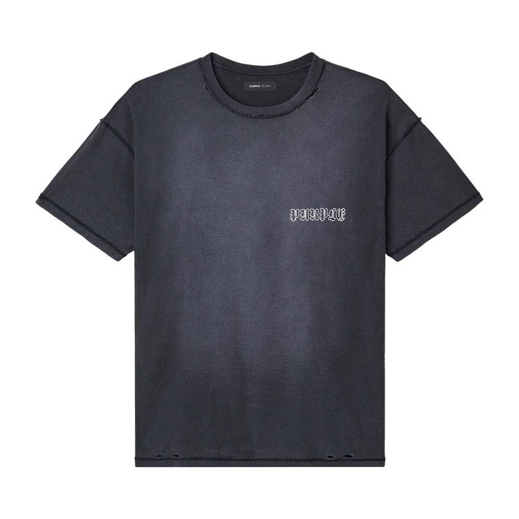 PURPLE BRAND Textured Inside Out Tee 'Black'