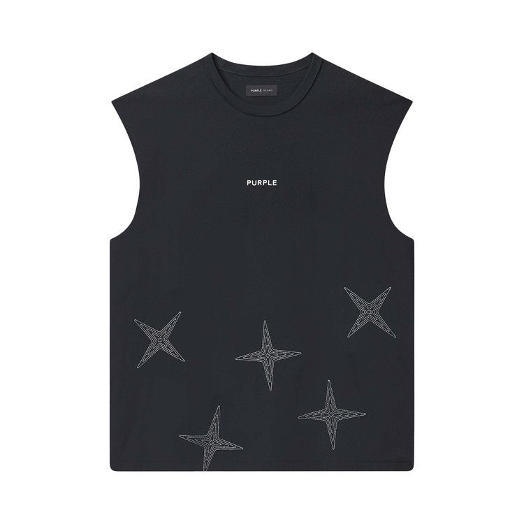 PURPLE BRAND Embroidered Star Tank Top 'Black'