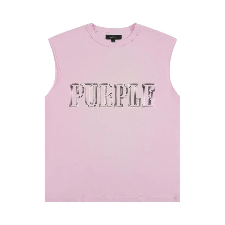 PURPLE BRAND Textured Sleeveless T-Shirt 'Pink'