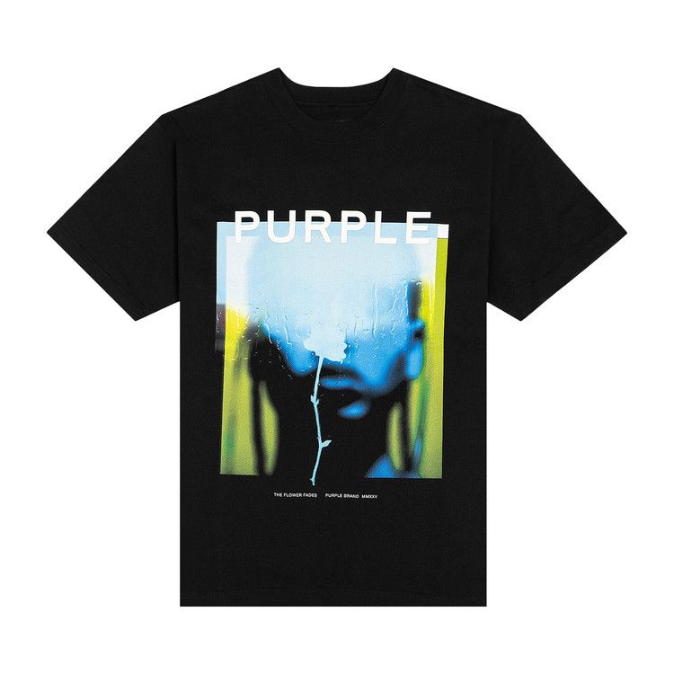 PURPLE BRAND HWT Jersey Flower Tee 'Black'