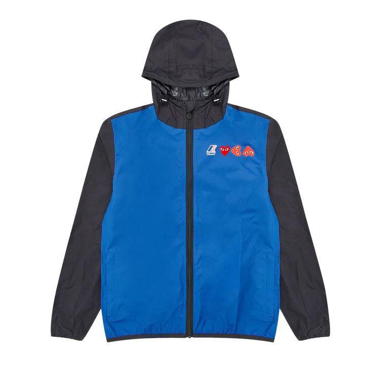 Comme des Garçons PLAY x K-Way Full Zip Hoodie 'Blue/Black'