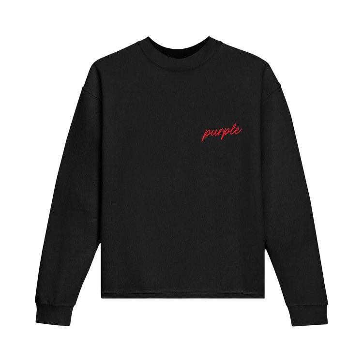 PURPLE BRAND Oversized Long-Sleeve Tee 'Black'