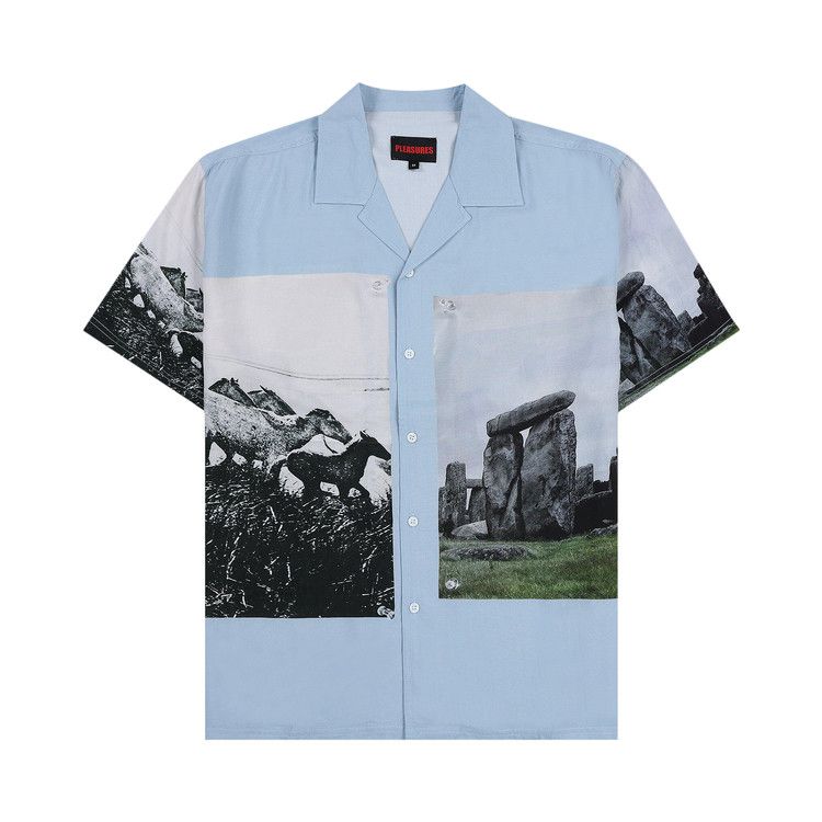 Pleasures Stone Horse Button Down Shirt 'Blue'