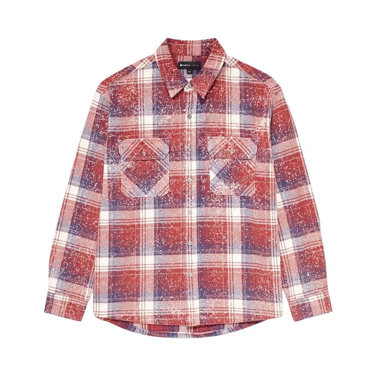 PURPLE BRAND Plaid Woven Shirt 'Red/Navy/White'