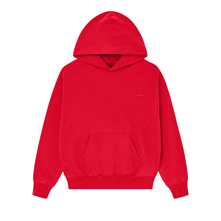 PURPLE BRAND Fleece Pullover Hoodie 'Red'