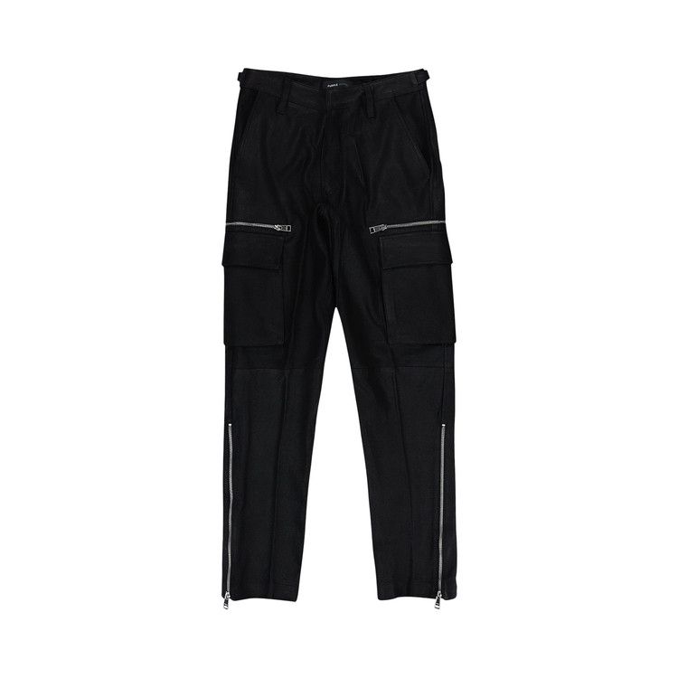 PURPLE BRAND Suede Zip Cargo Pant 'Black'