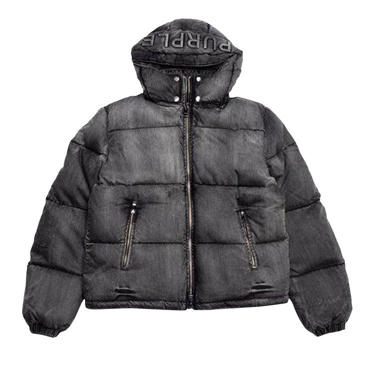 PURPLE BRAND Denim Puffer Jacket 'Black'