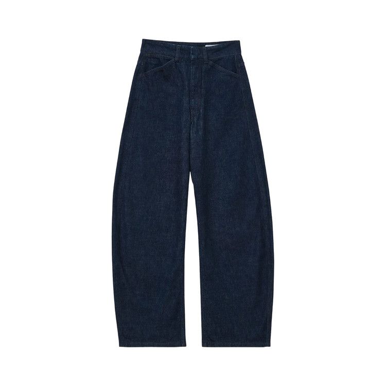 Lemaire High Waisted Curved Pants 'Denim Indigo'
