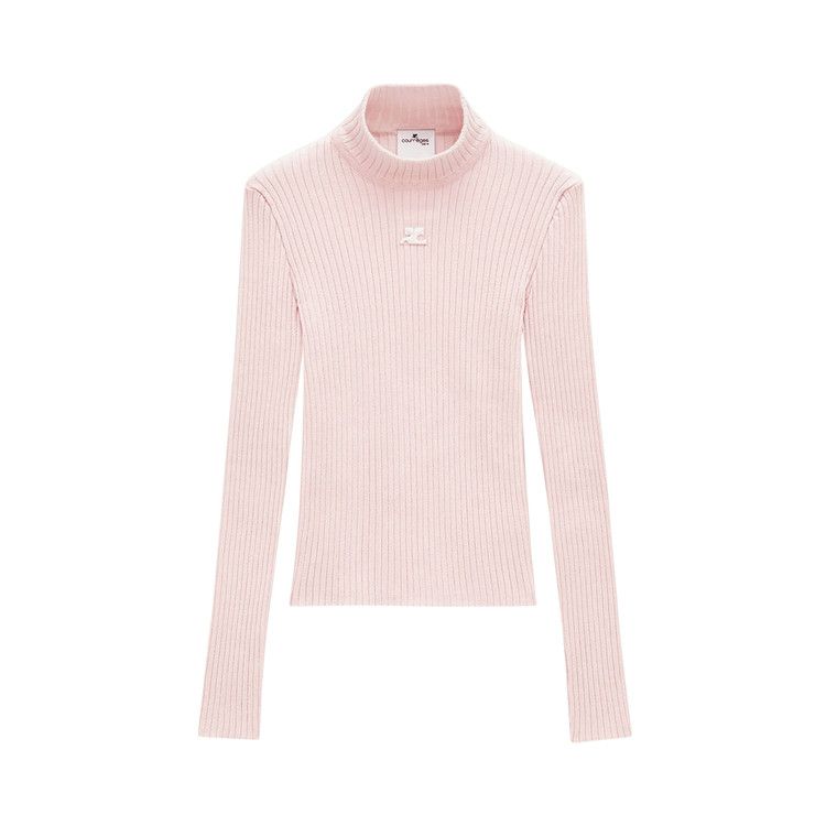Courrèges Reedition Knit Long-Sleeve Jumper 'Pale Pink'