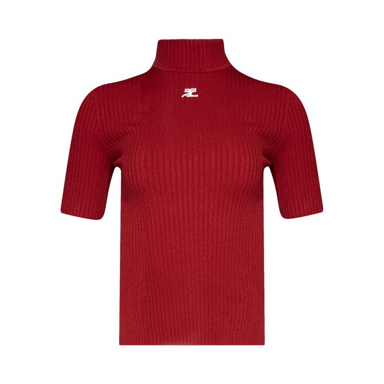 Courrèges Reedition Knit Short-Sleeve Jumper 'Red'