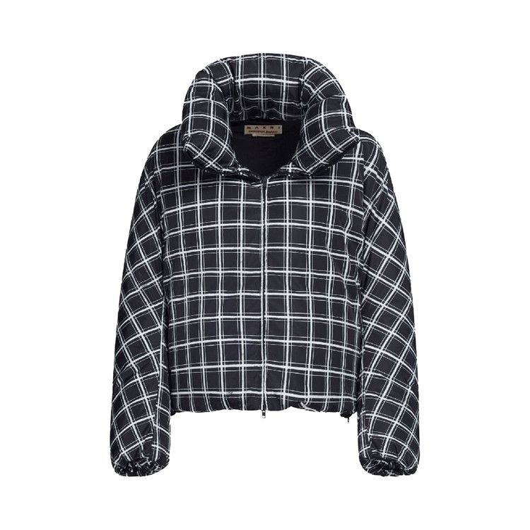 Marni Check Oversized Down Jacket 'Black'