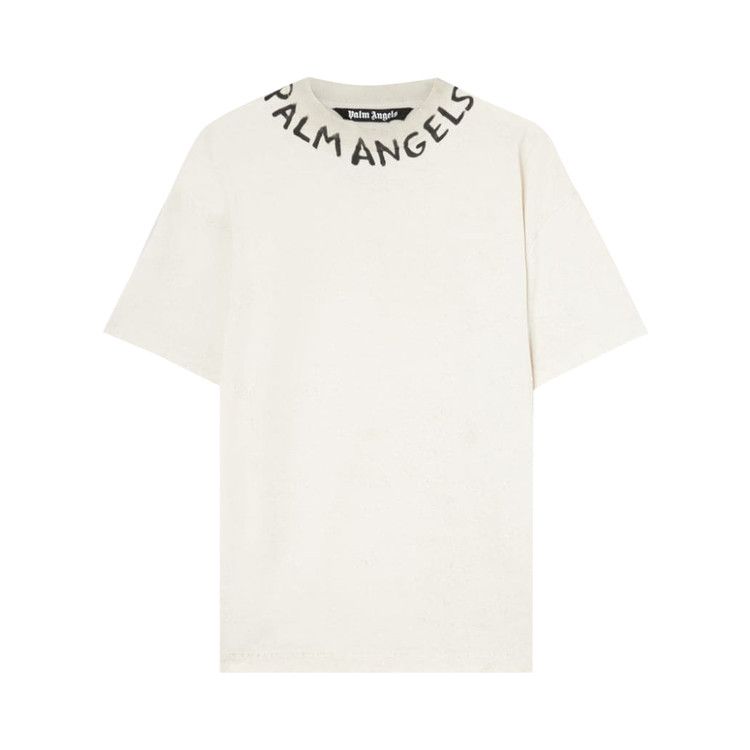Palm Angels Seasonal Logo Vintage Tee 'White/Black'