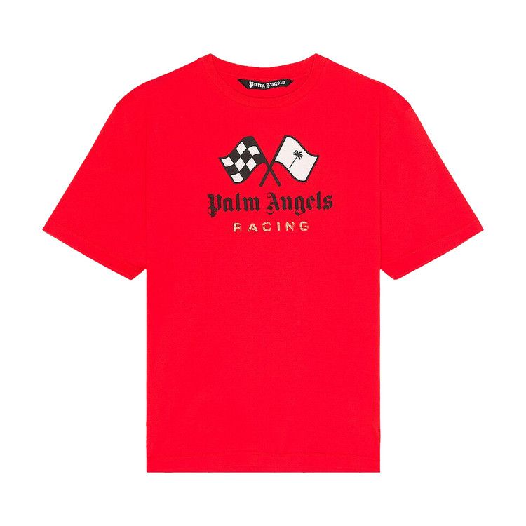 Palm Angels PA Racing Slim Tee 'Red/Black'