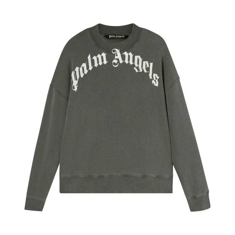 Palm Angels GD Curved Logo Crew 'Black/White'