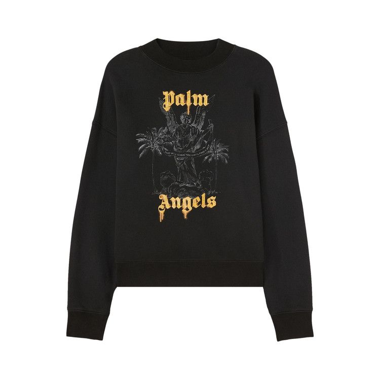 Palm Angels Palms Pencil Crew Sweatshirt 'Black/Light Orange'
