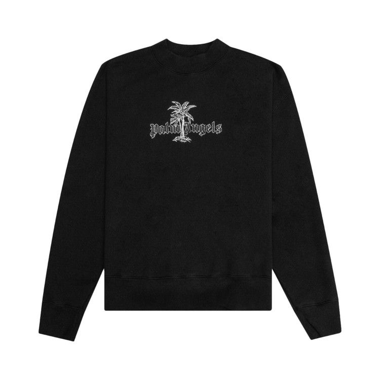 Palm Angels Sunset Palms Crewneck 'Black/White'