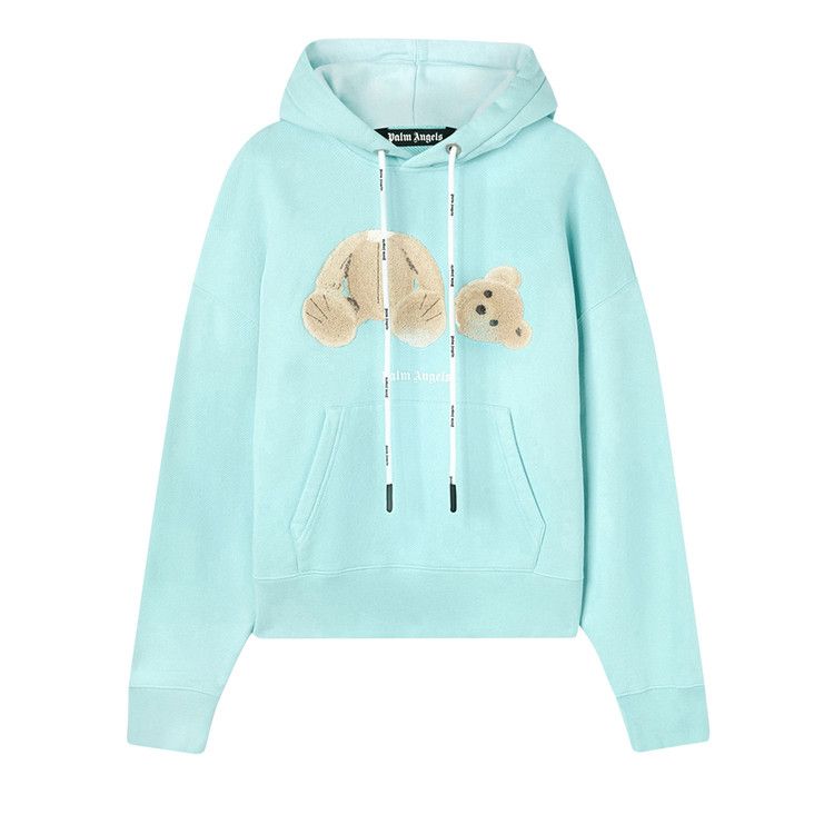 Palm Angels PA Bear Hoody 'Light Blue/Brown'