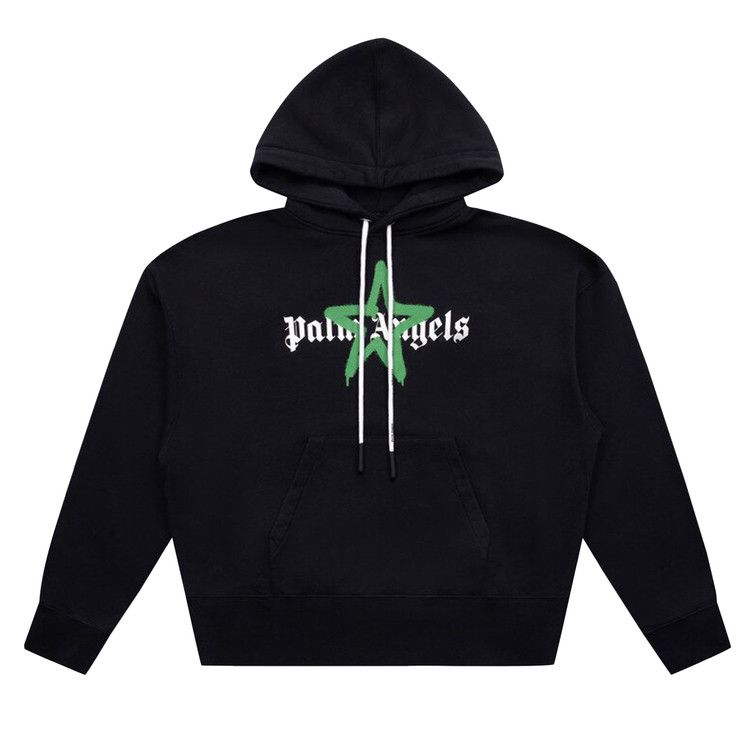 Palm Angels Star Sprayed Hoodie 'Black'