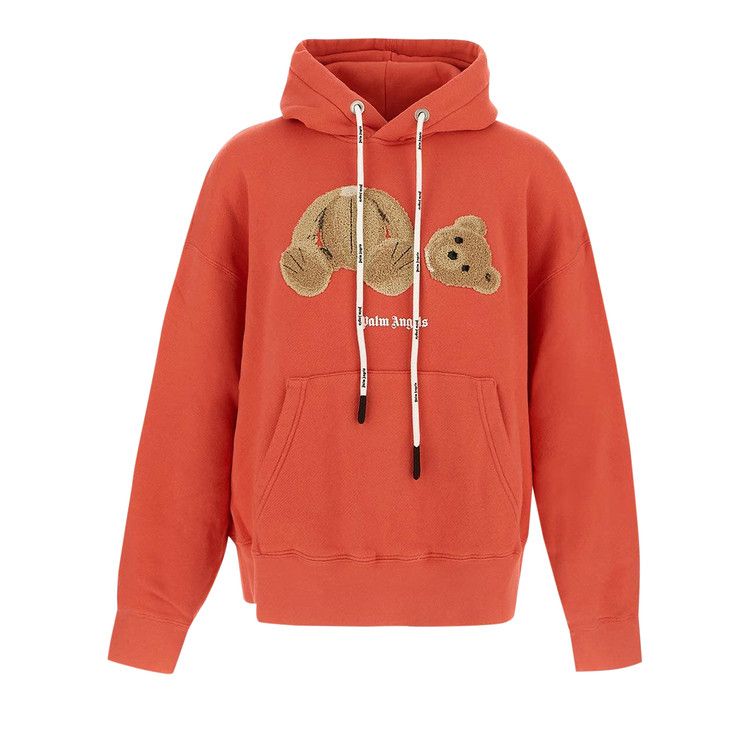 Palm Angels PA Bear Hoody 'Coral/Brown'