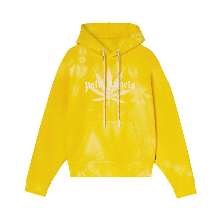 Palm Angels Leaf Tie Dye Hoody 'Yellow'