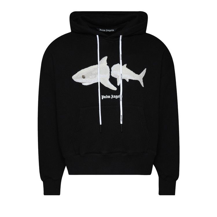 Palm Angels White Shark Hoodie 'Black/White'