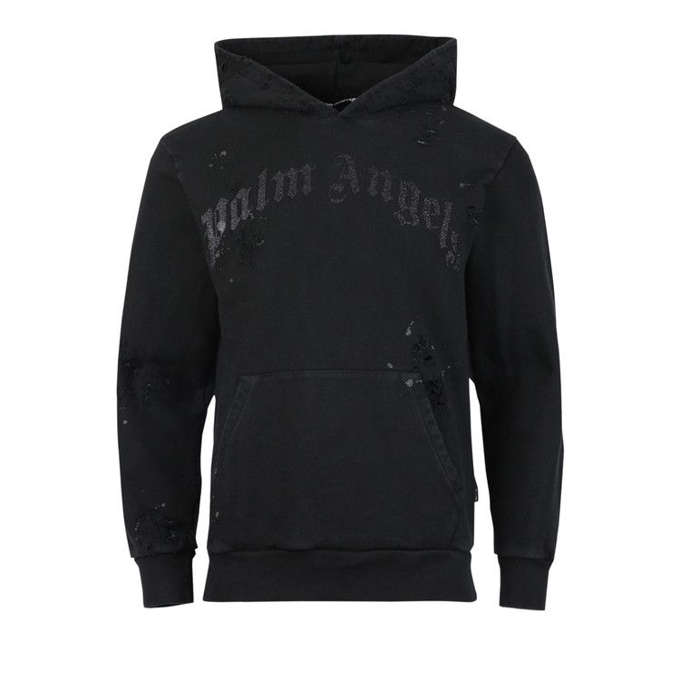 Palm Angels GD Glittered Logo Hoody 'Black'