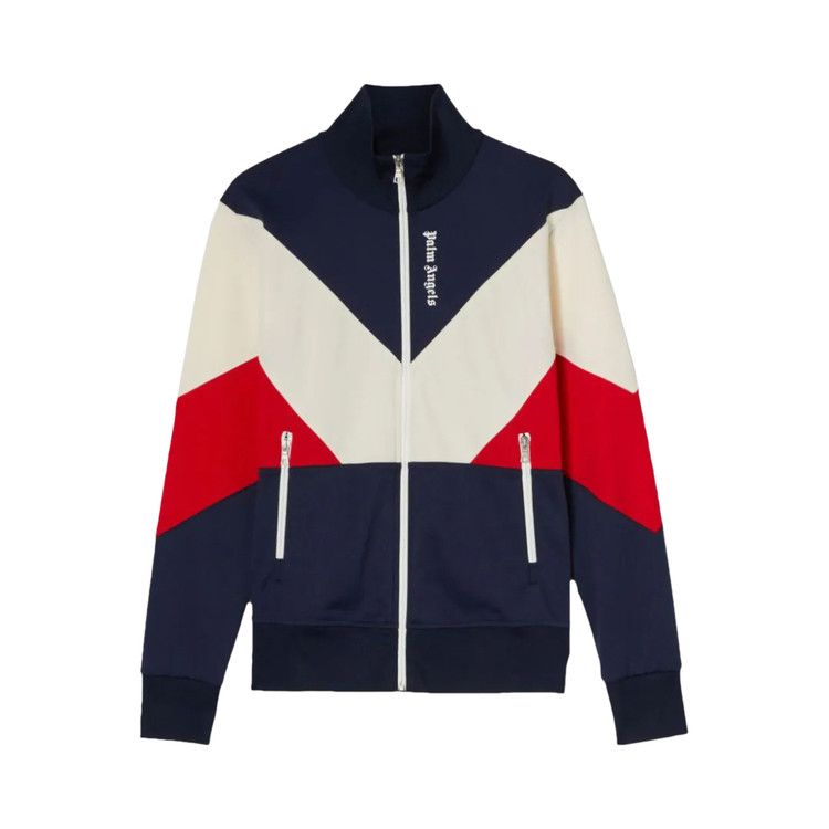 Palm Angels V Colorblock Track Jacket 'Navy Blue/White'