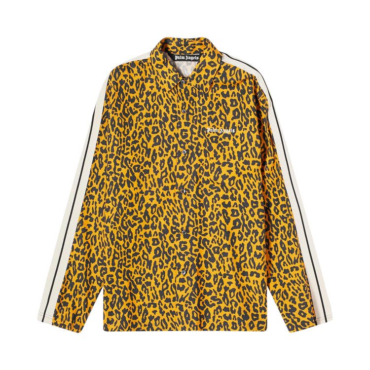 Palm Angels Cheetah Track Shirt 'Orange/Black'