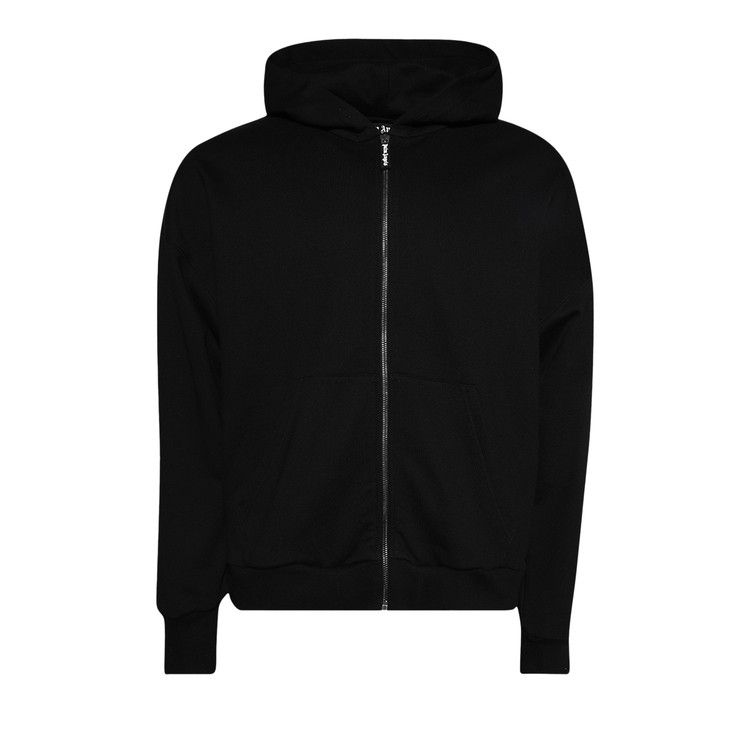 Palm Angels Ivy Pin Up Zipped Hoodie 'Black'