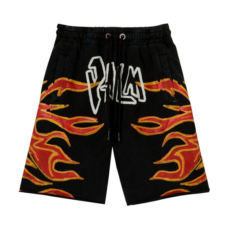 Palm Angels GD Graffiti Flames Sweatshort 'Black/White'
