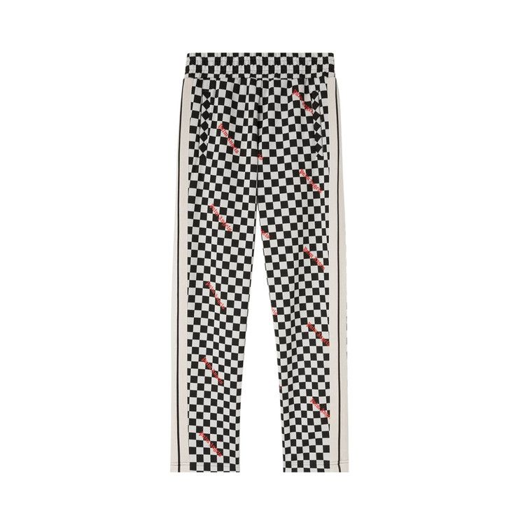 Palm Angels Jacquard Damier Classic Track Pants 'Black/Red'