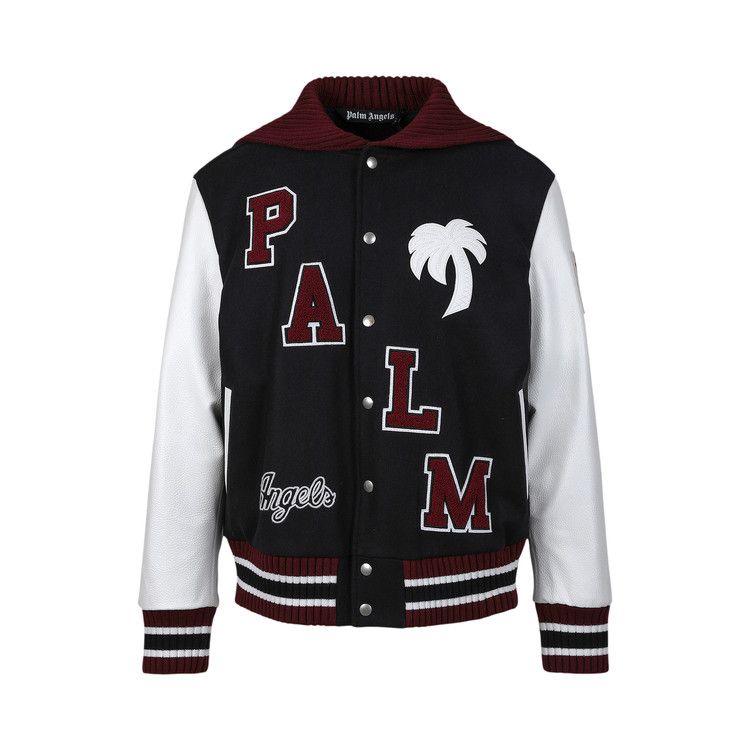 Palm Angels Marine Collar Varsity Jacket 'Navy Blue/Red'