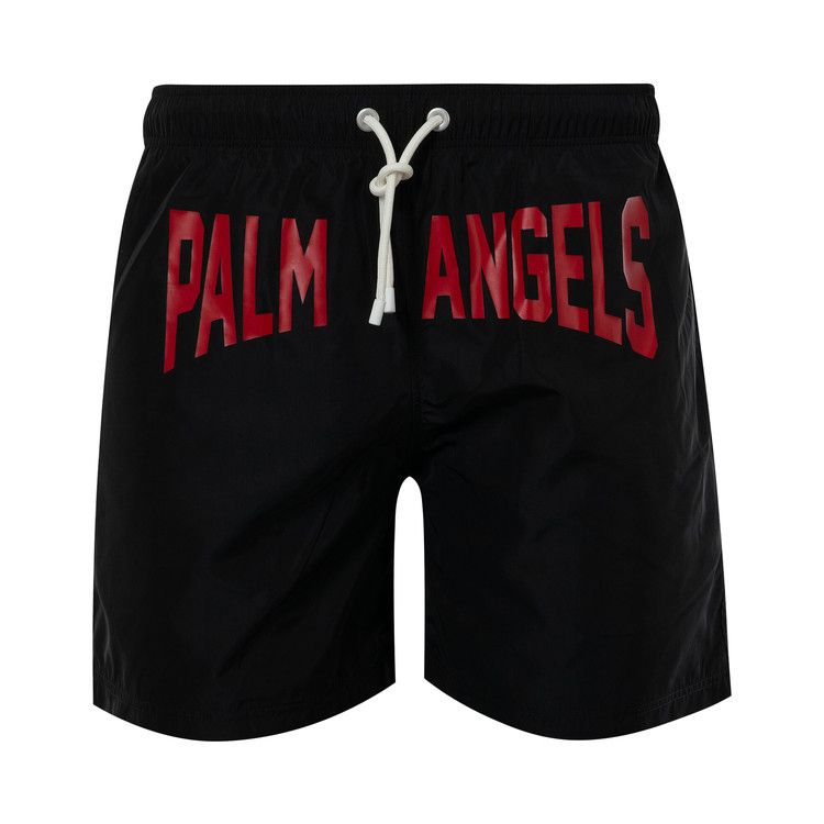 Palm Angels City Swim Shorts 'Black/Red'