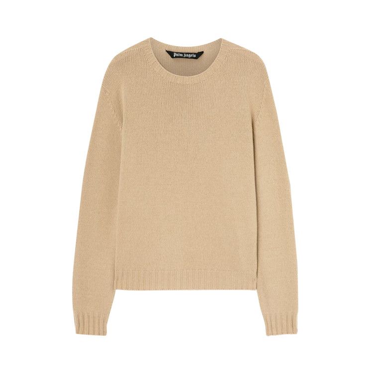 Palm Angels Curved Logo Sweater 'Beige/White'