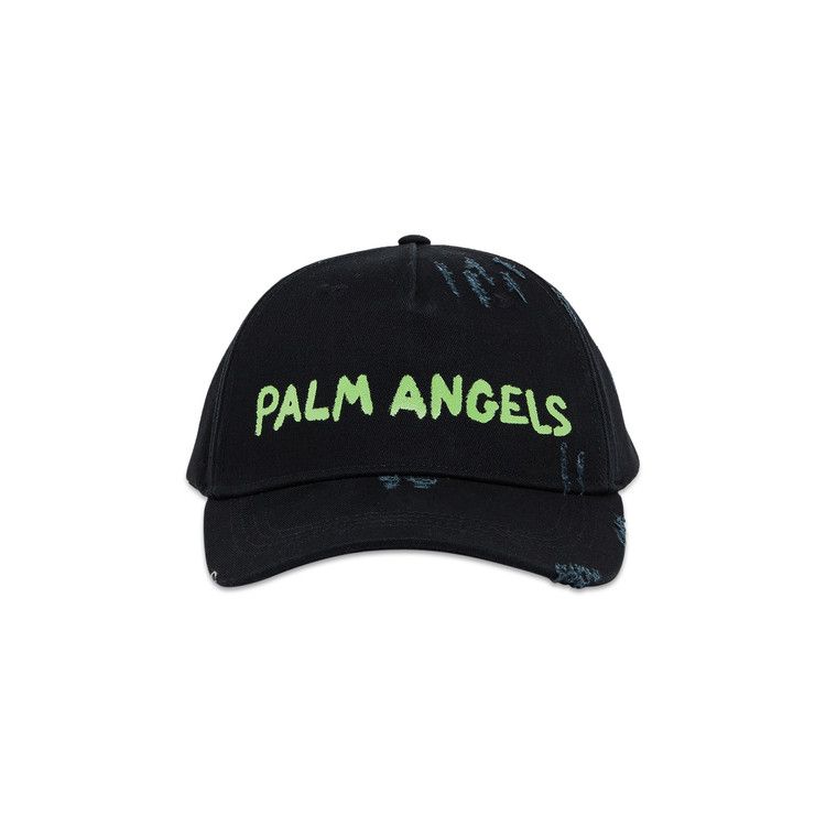 Palm Angels Seasonal Logo Cap 'Black/Green Fluorescent'