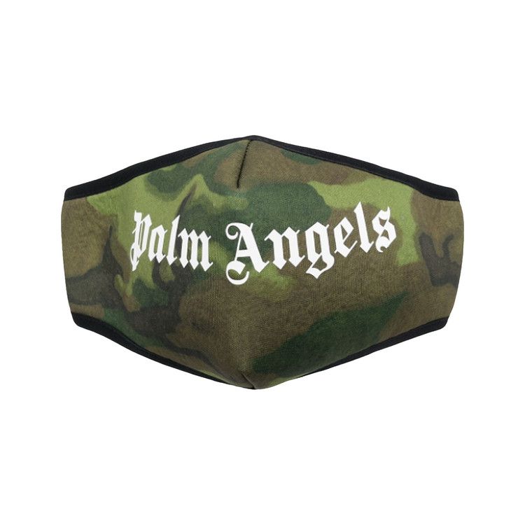 Palm Angels Logo Camouflage Mask 'Military Green'