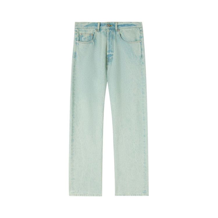 Palm Angels Overdyed Logo Denim Pants 'Mint'