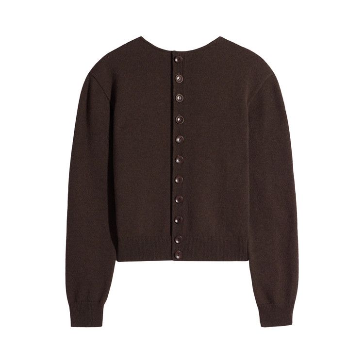 Lemaire Reversible Buttoned Sweater 'Ebony'