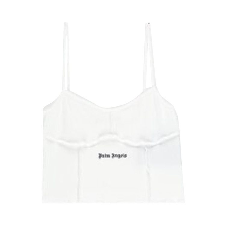 Palm Angels Classic Logo Rib Top 'White/Black'