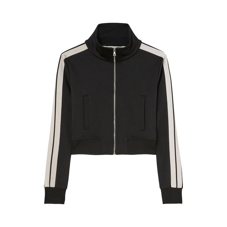 Palm Angels High Neck Track Jacket 'Black/Off White'