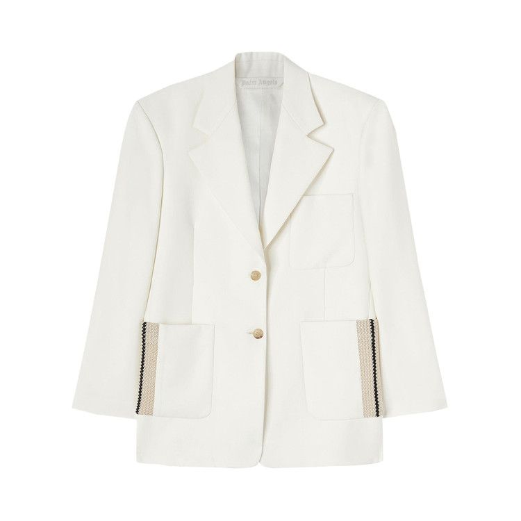 Palm Angels Knit Tape Blazer 'Off White'