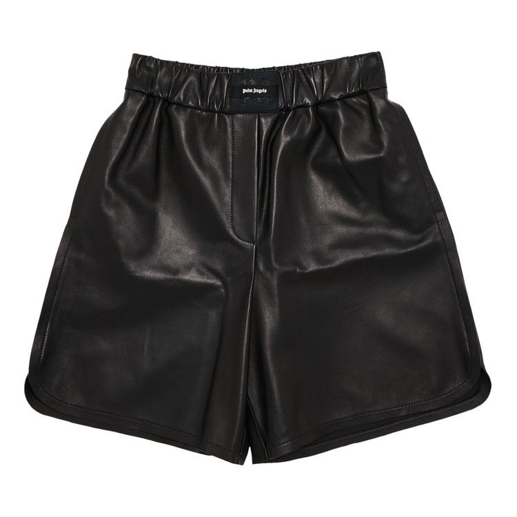 Palm Angels Monogram Leather Shorts 'Black'