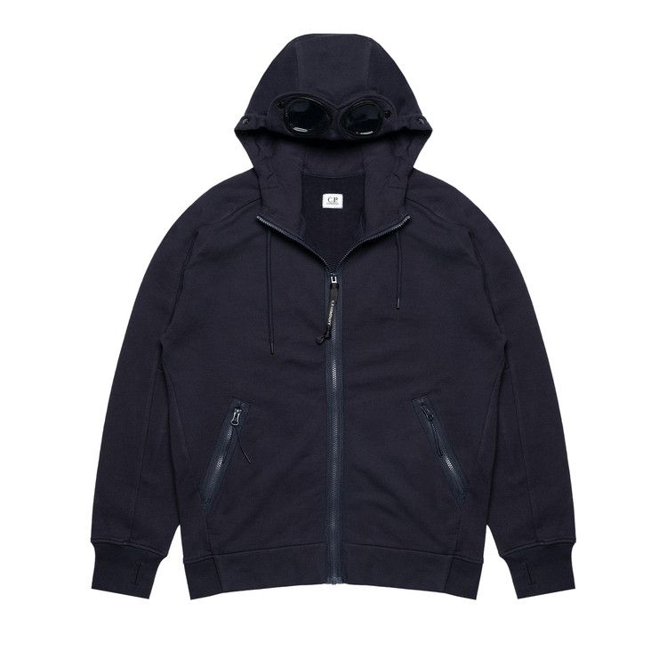 C.P. Company Diagonal Raised Fleece Goggle Sweatshirt 'Total Eclipse'